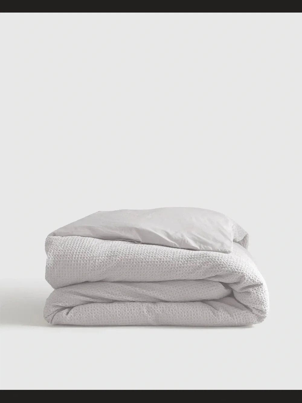 Organic Luxe Honeycomb Duvet Cover - King Size White NWT